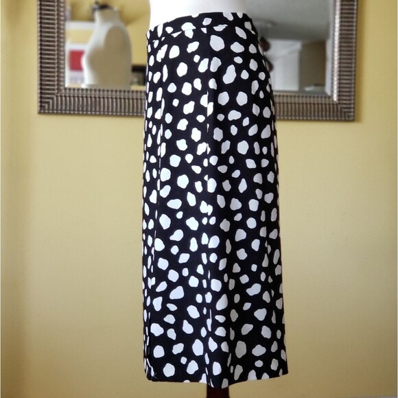 Ann Taylor Animal Print Slip Skirt with Slit Women's Size 8 Office Business - Picture 5 of 8